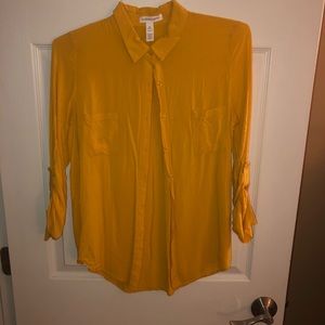 Yellow button down